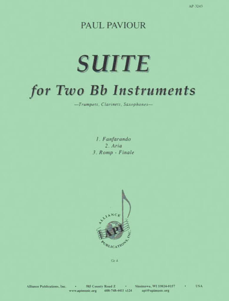 Suite For Two Bb Instruments - Trp, Clt, Sx